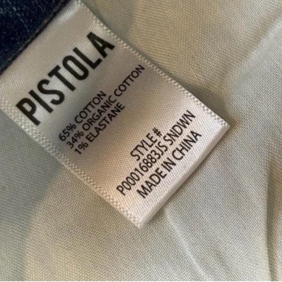 Pistola Charlie HR Straight Jeans | Rhythm Vintage Wash | Size 26 | Like New - Picture 9 of 9
